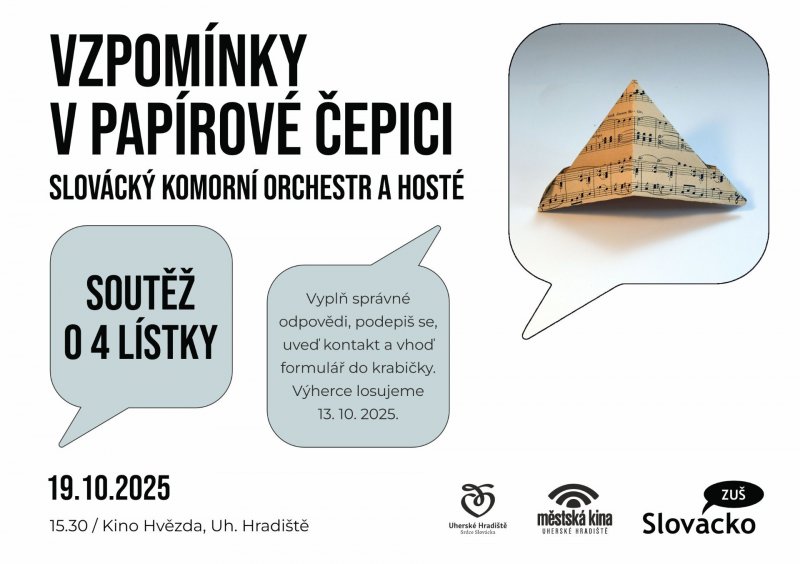 Soutěž o vstupenky na Vzpomínky v papírové čepici