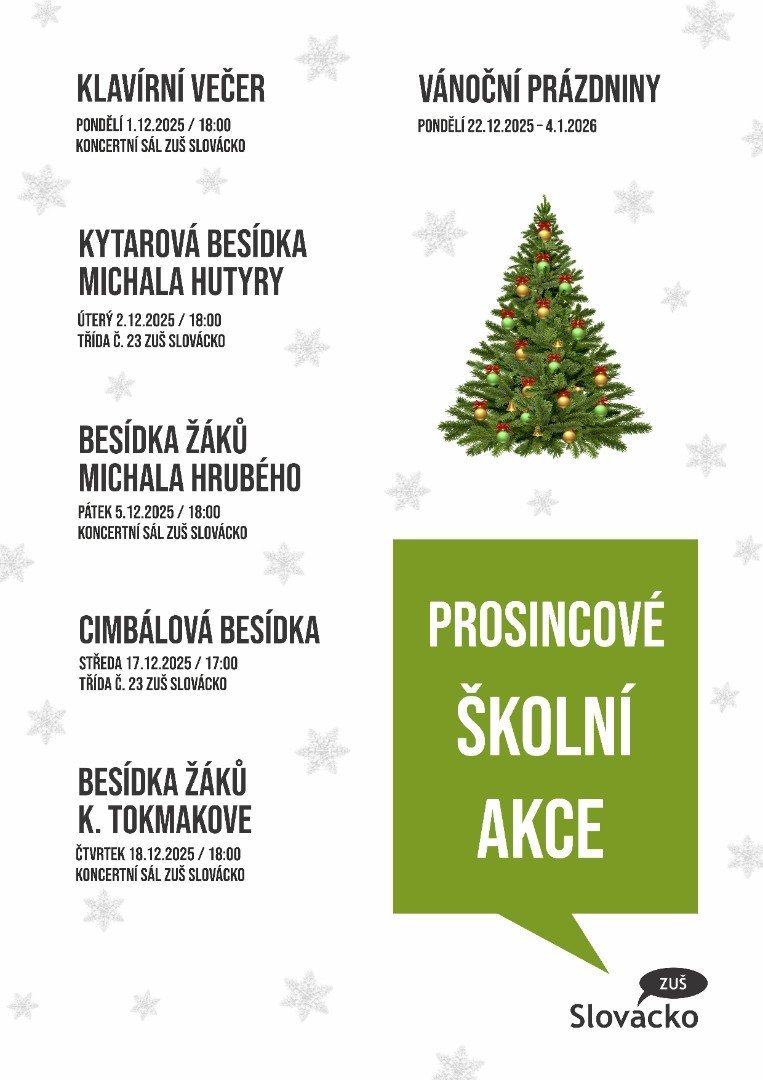 Prosincové školní koncertování