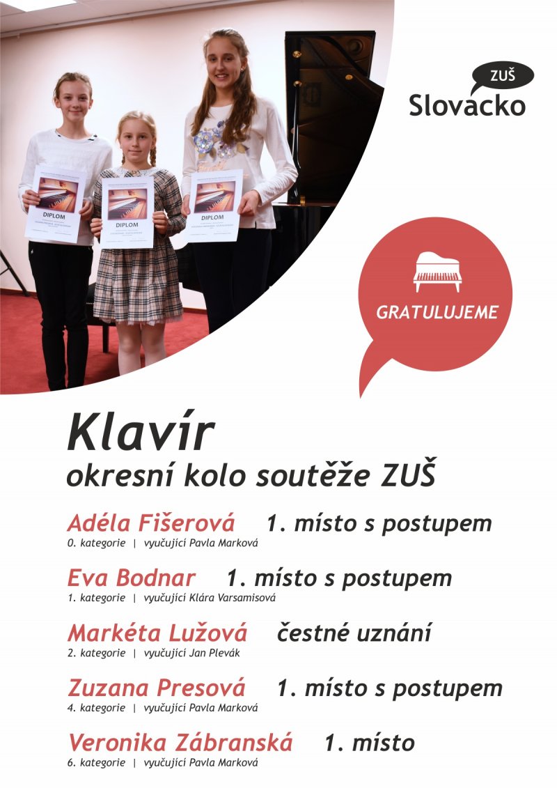 Soutěž ZUŠ - klavír